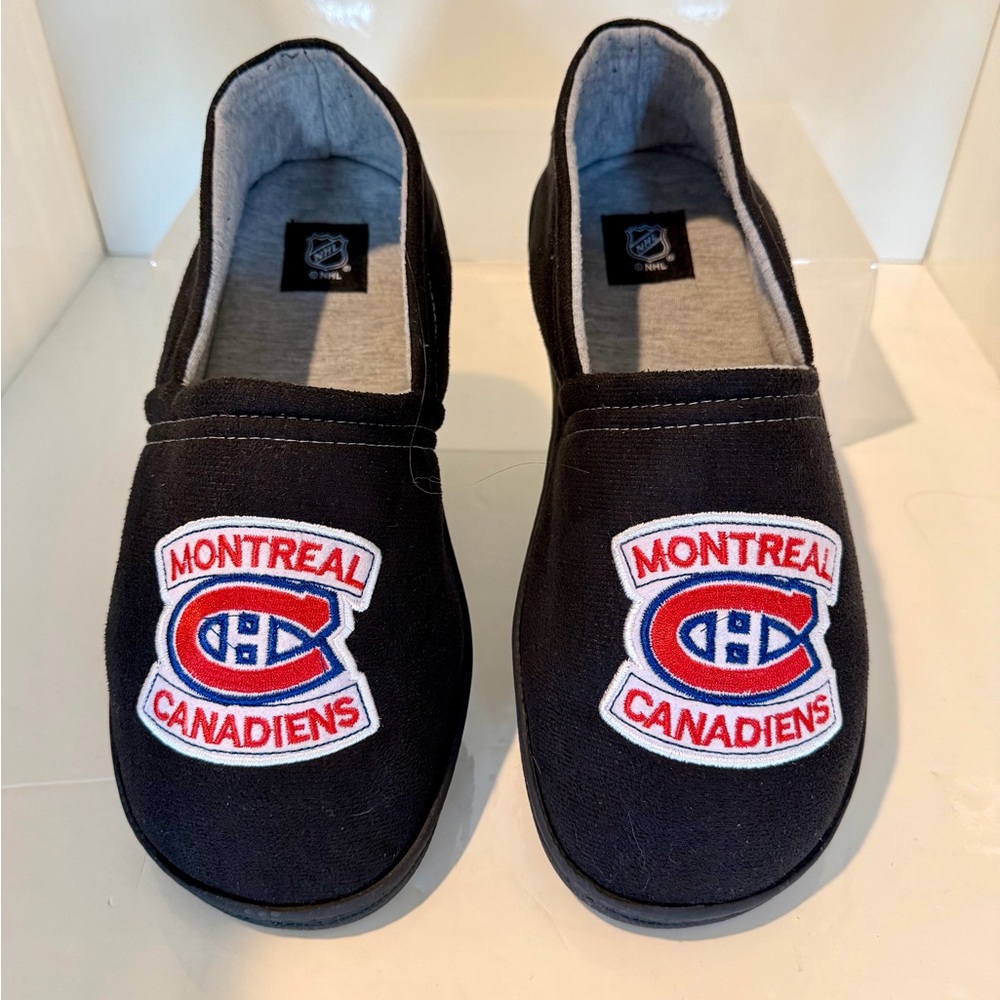 Men’s NHL Montreal Canadiens Black Slippers